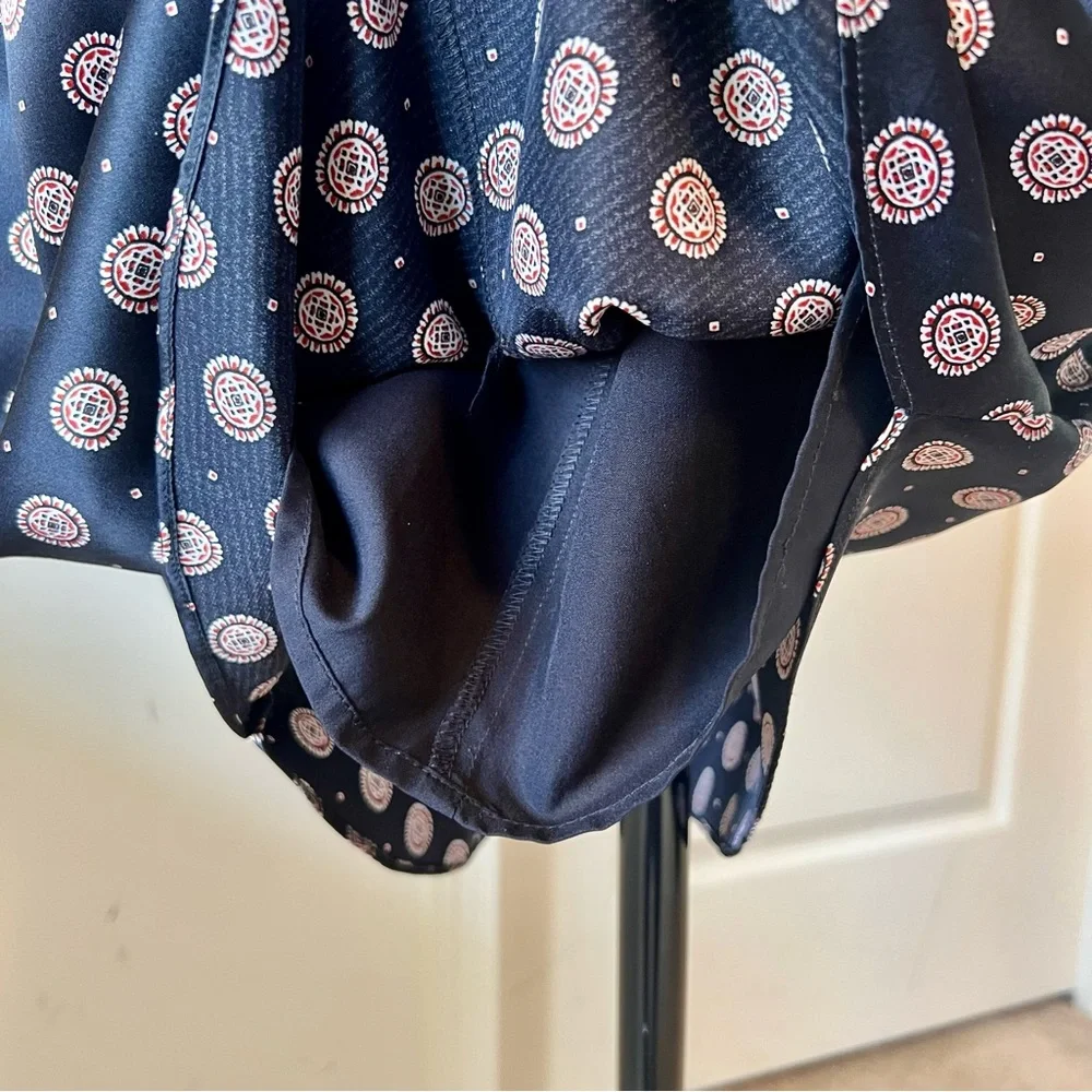 BANANA REPUBLIC Luxurious Silk Printed Long Sleeve Shift Dress—SZ. 2